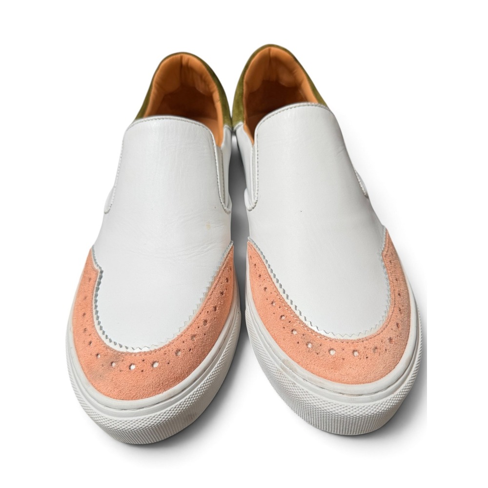 The Office of Angela Scott Harper White Leather New Slip On Sneaker US 13 EU 43